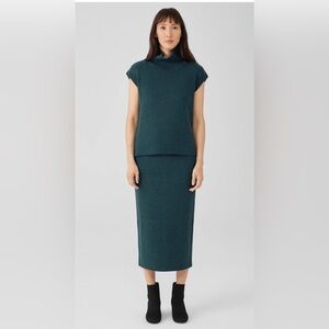 Eileen Fisher 100% Merino Wool 2 Piece Set in Alpine Blue, Size Small